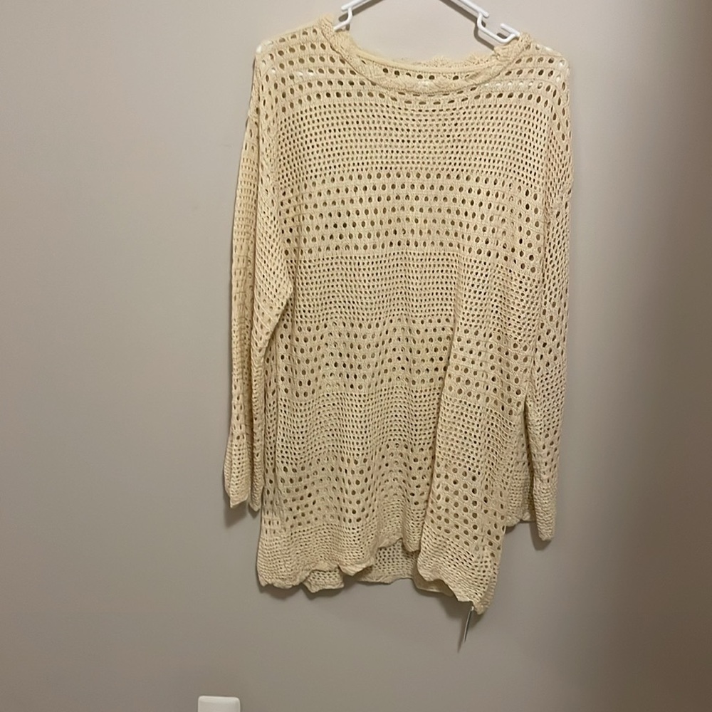 Cupshe bathing suit coverup Cream Knit  small - Picture 4 of 4